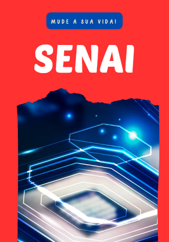 Imagem futurística de um processador Inscrições SENAI 2024